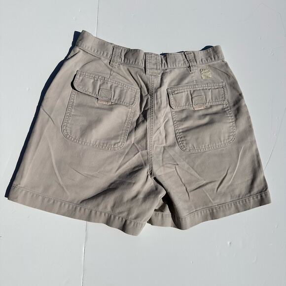 VTG Abercrombie & Fitch Shorts Women's Size 8 Tan 5" Utility Cargo High Rise Y2K - Picture 2 of 7